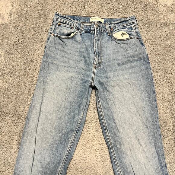 Abercrombie & Fitch Jeans Womens 29 /8 90s Slim Straight Ultra High Rise Blue ** - Picture 2 of 12